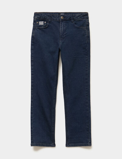 Jean regular chaud 5 poches bleu fonc&eacute; gar&ccedil;on