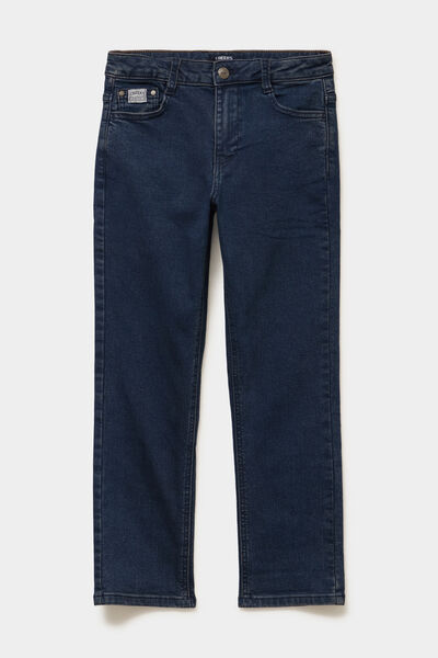 Jean regular chaud 5 poches bleu fonc&eacute; gar&ccedil;on