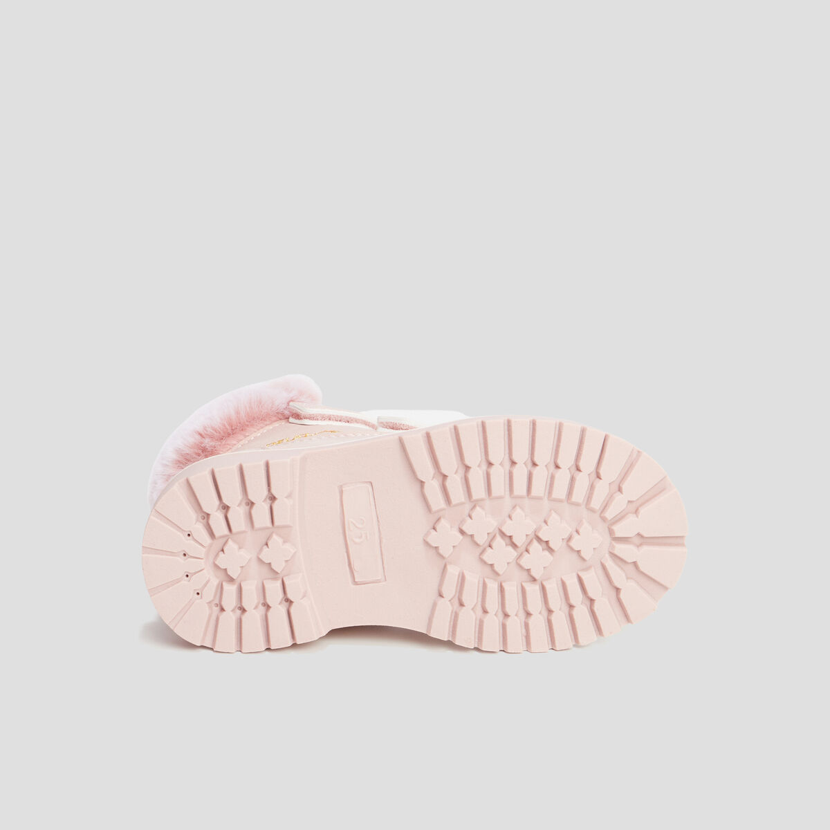 Bottines à scratchs fausse fourrure rose fille