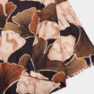Foulard bords &agrave; franges fines noir femme