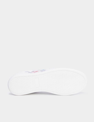 Baskets basses &agrave; lacets multicolore femme