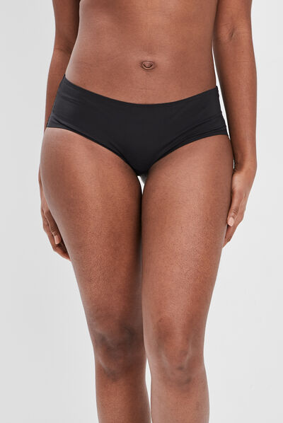 Shorty microfibre noir femme