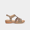 Sandales talons compens&eacute;s vert kaki femme