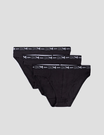 Lot 3 slips coton stretch DIM noir homme