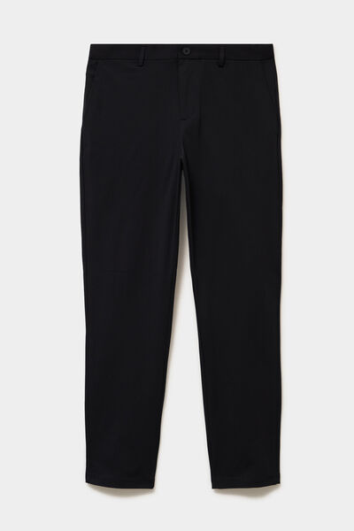 Pantalon chino slim sans repassage noir homme