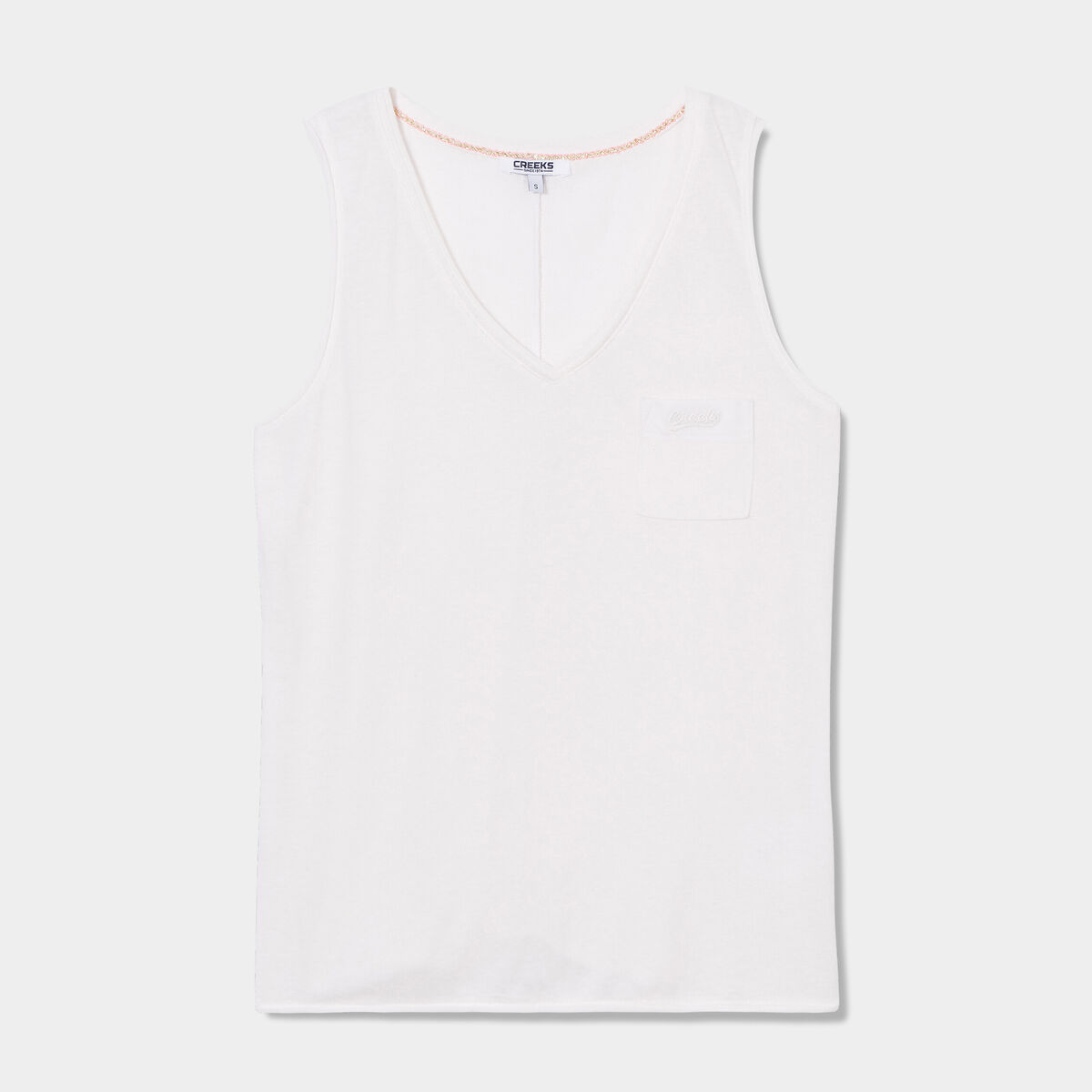 Débardeur sans manches avec poche Creeks blanc femme