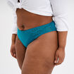 Culotte empiècements dentelle bleu canard femme grande taille