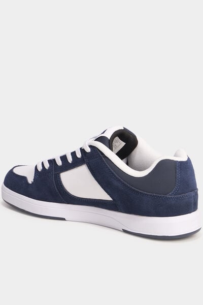 Baskets en cuir su&eacute;dine antid&eacute;rapantes bleu marine homme