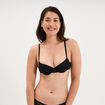 Soutien-gorge corbeille padd&eacute; dentelle noir femme
