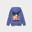 Sweat zipp&eacute; &agrave; capuche Les Sisters bleu gris fille