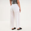 Pantalon de plage voile de coton blanc femme