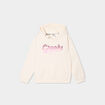Sweat &agrave; capuche hoodie &agrave; logo creme fille