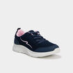 Baskets running &agrave; lacets bleu marine fille