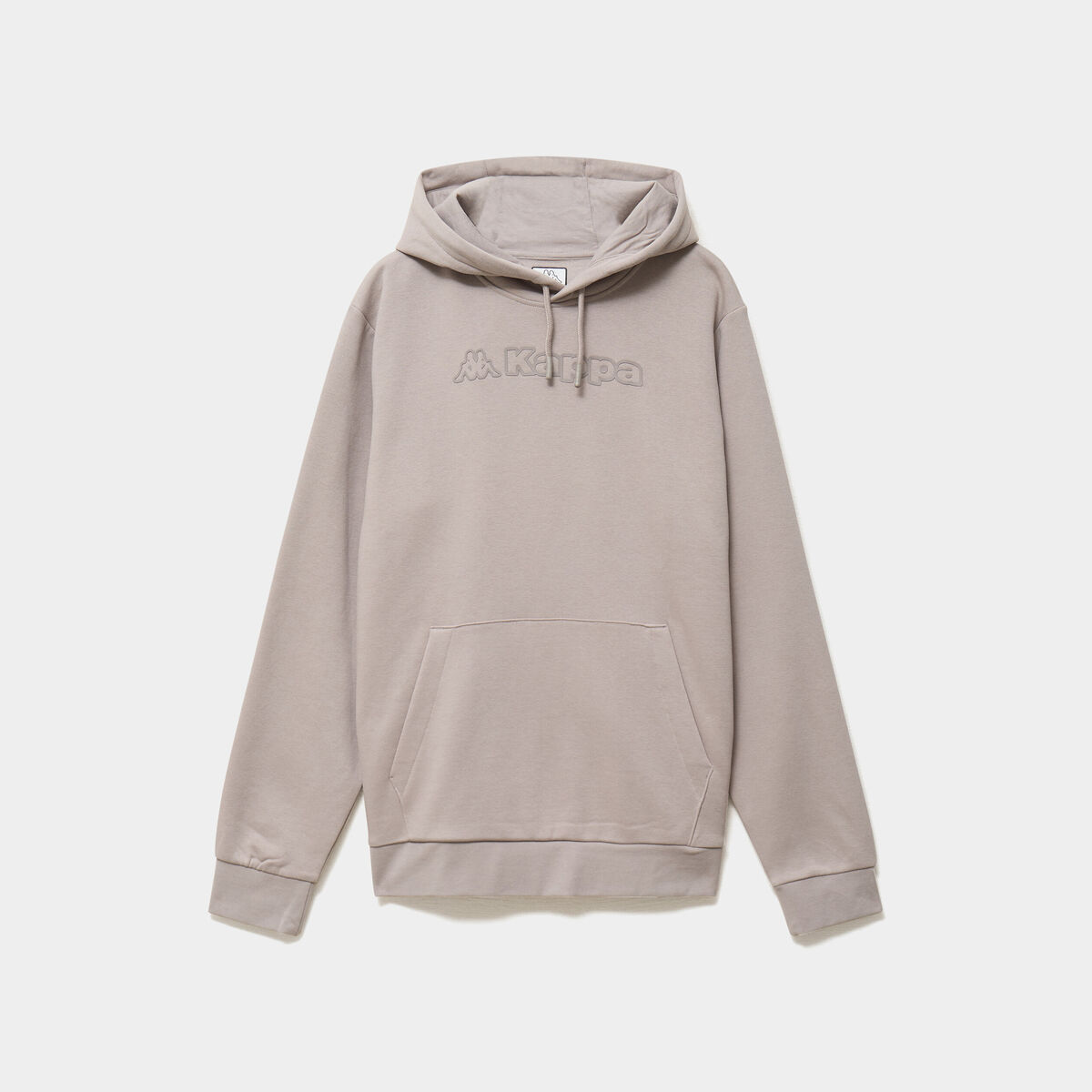 Sweat hoodie 1 poche Kappa gris clair homme