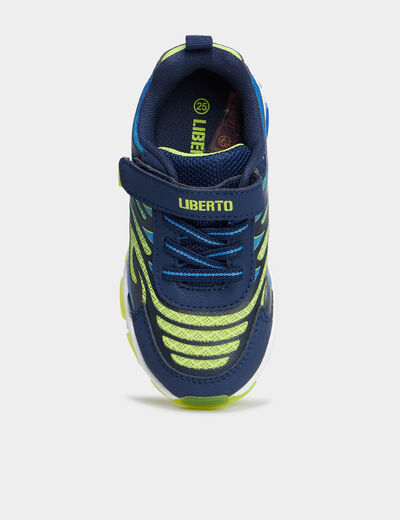 Baskets running lumineuses Liberto bleu garçon