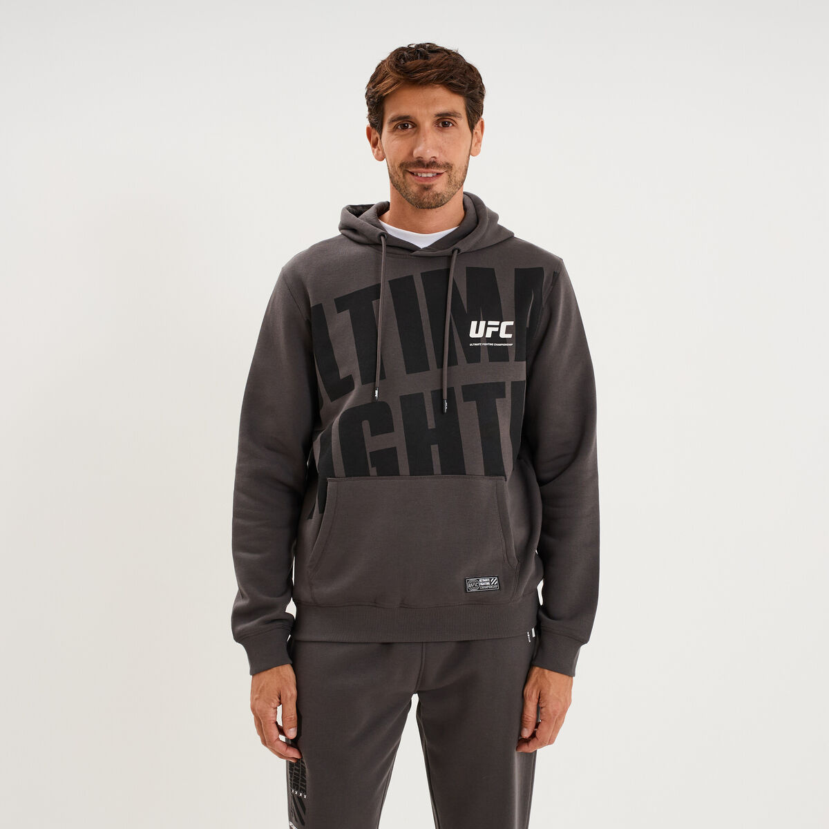 Sweat hoodie 1 poche &agrave; capuche UFC noir homme