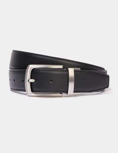 Ceinture r&eacute;versible noir homme