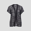 Gilet manches courtes ajouré noir femme grande taille