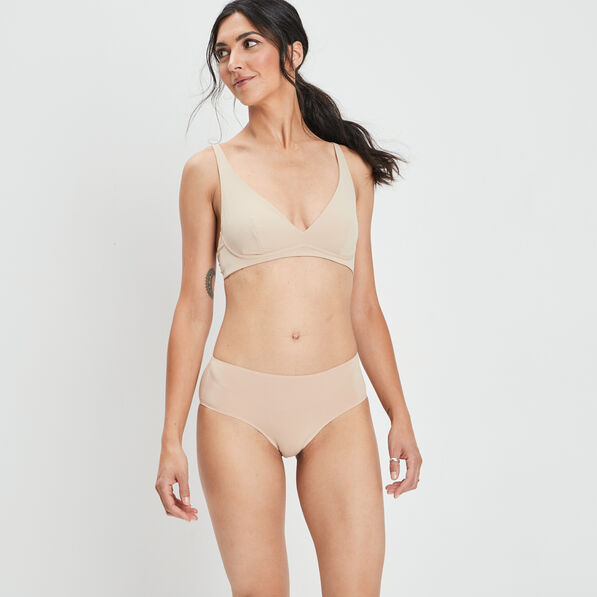 Culotte couture invisible taille haute sable femme