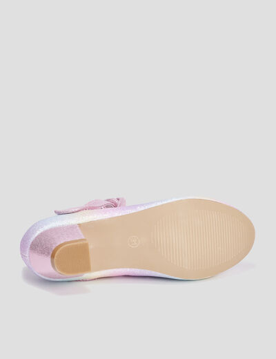 Babies à paillettes et noeuds multicolore fille