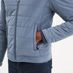 Blouson court zippé col montant bleu foncé homme