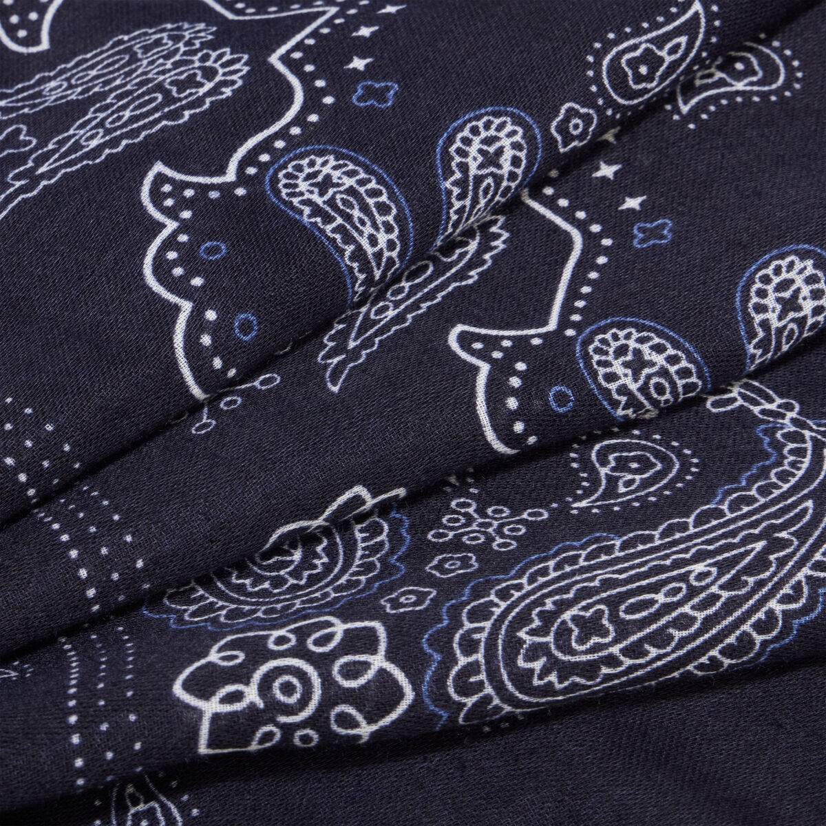 Foulard carr&eacute; bleu marine femme