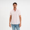 Chemise droite manches courtes rose clair homme