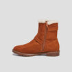 Bottines fourrées avec boucles marron femme
