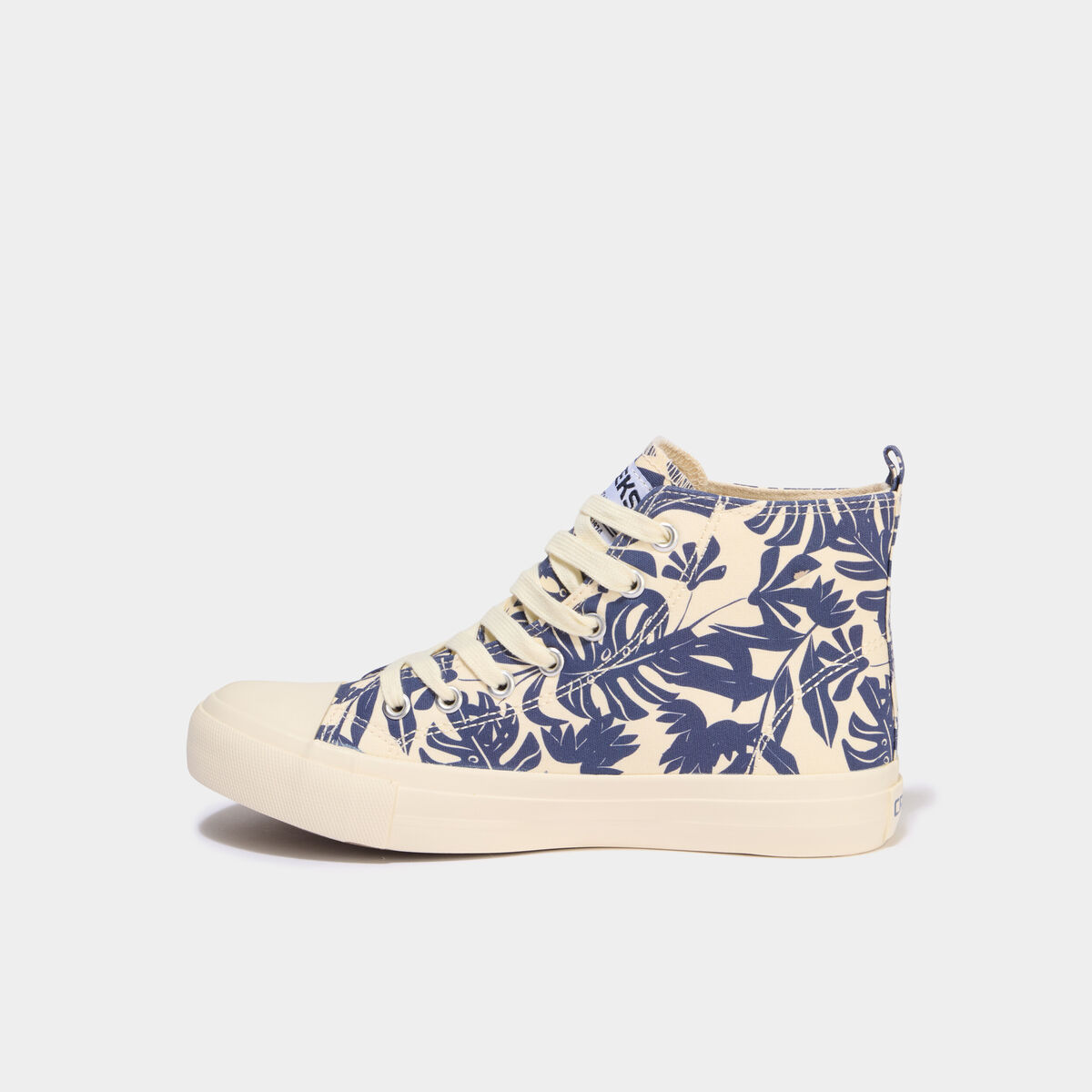 Tennis montantes en toile bleu femme