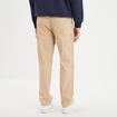 Pantalon droit taille standard en coton sable homme