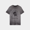 T-shirt col rond manches courtes Liberto gris clair homme