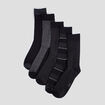 Lot 5 paires chaussettes noir homme