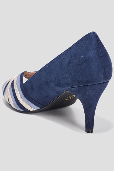 Escarpins bout ouvert Mosquitos bleu femme