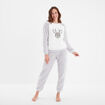 Ensemble pyjama polaire 2 pi&egrave;ces gris femme