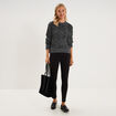 Legging taille haute stretch &agrave; pinces noir femme