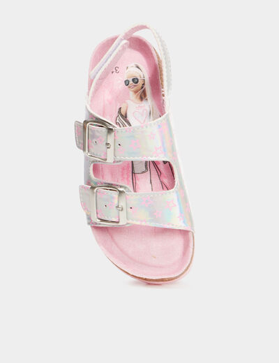 Sandales holographiques Barbie rose fille