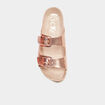 Mules métallisées Kickers rose femme