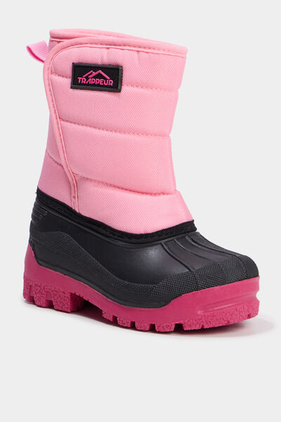 Bottes de neige fourr&eacute;es rose b&eacute;b&eacute; fille