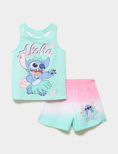 Ensemble d&eacute;bardeur et short Stitch multicolore fille
