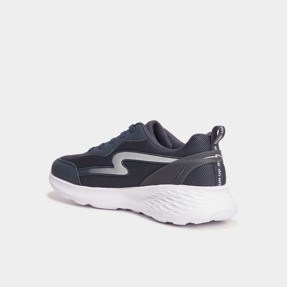 Baskets running &agrave; lacets bleu fonc&eacute; homme