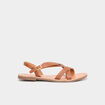 Sandales en cuir marron femme