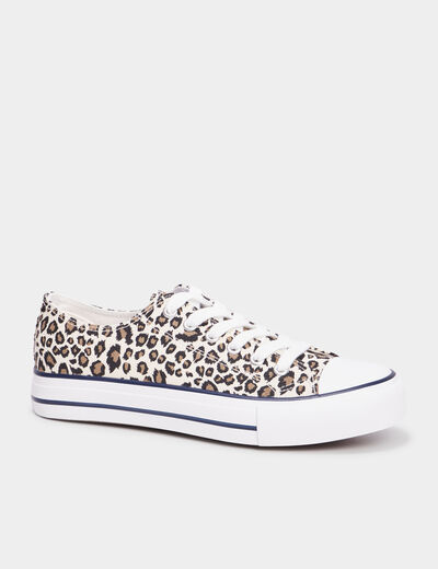 Tennis en toile à lacets Creeks marron femme