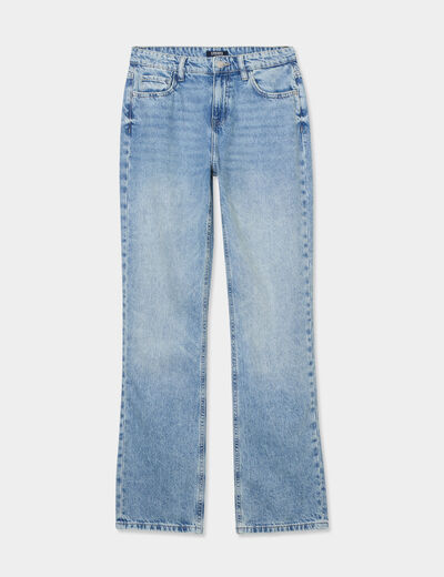 Jeans straight 5 poches coton Creeks denim double stone femme