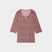 T-shirt manches 3/4 bordeaux femme grande taille