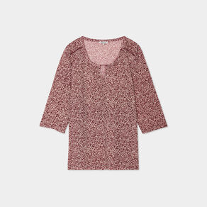 t shirt manches 34 bordeaux femmegt T-shirt manches 3/4 bordeaux femme grande taille