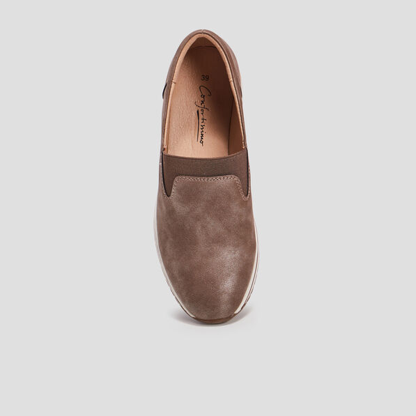 loafers compensees marron femme Loafers compensées marron femme