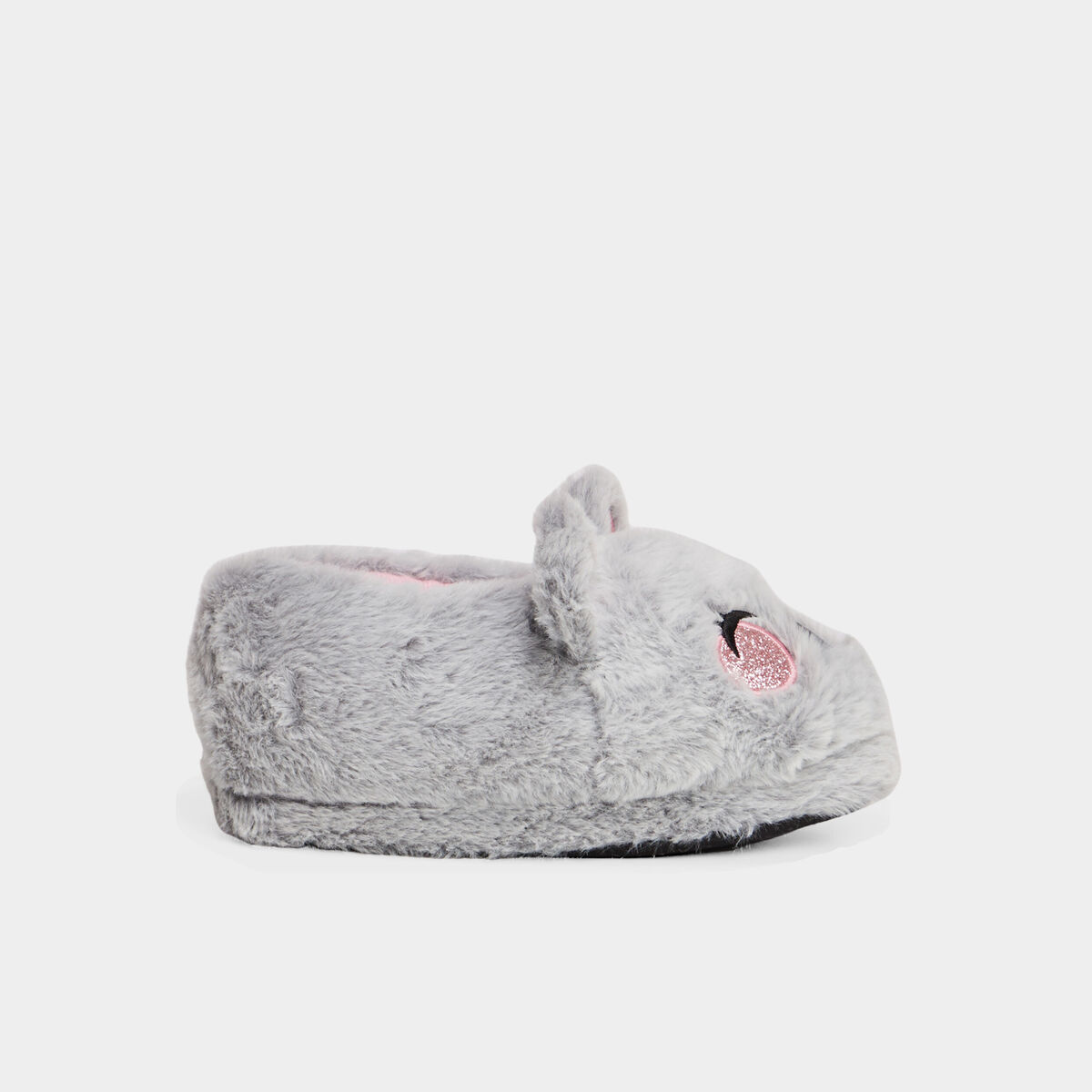 Chaussons avec fausse fourrure mauve fille