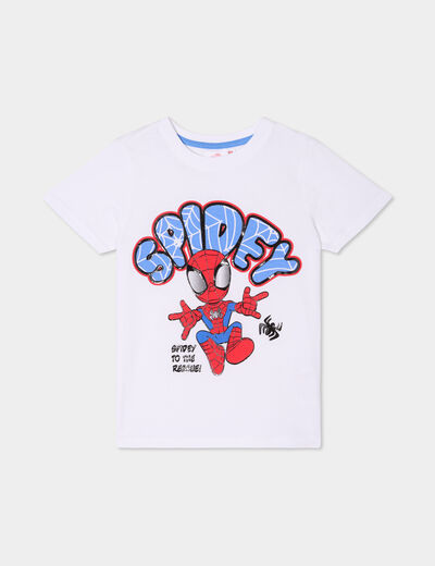 T-shirt manches courtes Spider-Man blanc garçon