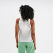 D&eacute;bardeur encolure am&eacute;ricaine coton ecru femme