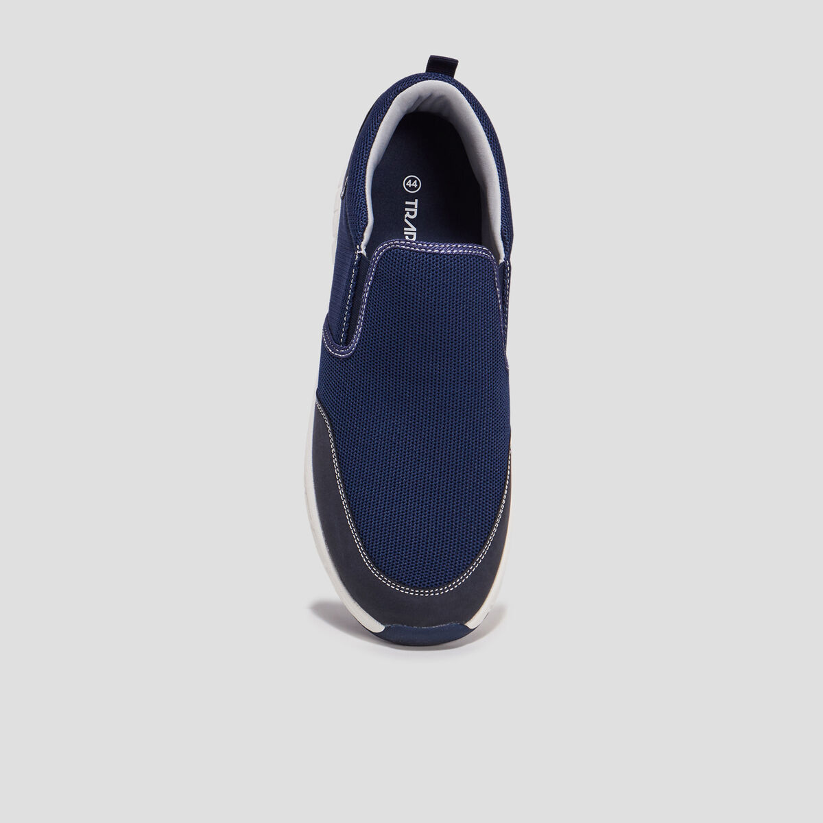 Baskets avec languette d'enfilage bleu marine homme